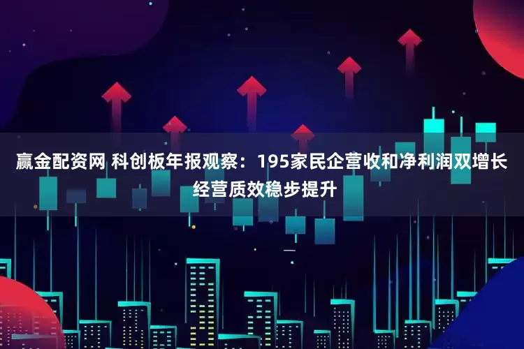 赢金配资网 科创板年报观察：195家民企营收和净利润双增长 经营质效稳步提升
